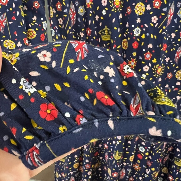 BODEN Sasha Navy Crown Flag Royal Print - Size 4 - Picture 5 of 9